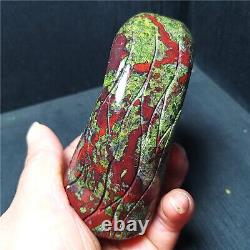 TOP 438.9G Natural Polished Dragon Blood Jaspey Hand-carved Eagle Healing A2451