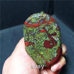 TOP 438.9G Natural Polished Dragon Blood Jaspey Hand-carved Eagle Healing A2451