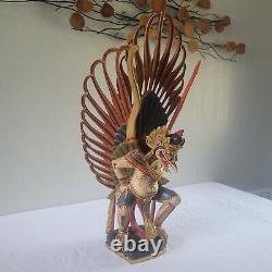 Unique Balinese Wooden Garuda Sculpture, Hand Carving