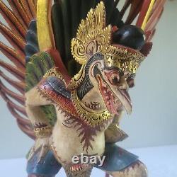 Unique Balinese Wooden Garuda Sculpture, Hand Carving