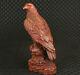 Unique Chinese Old Boxwood Hand Carved Eagle Figure Statue Gift