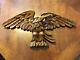 Vintage Hand Carved Wood Folk Art Eagle Figure Wall Plaque Made In Italy 18