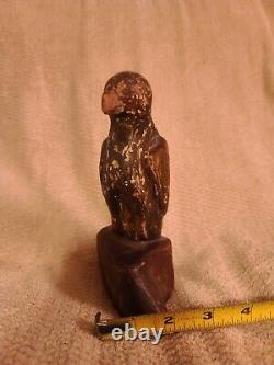 VTG. Primitive Hand CARVED Bird Of Prey Light Wood 1922 Houston Fair Hawk Eagle