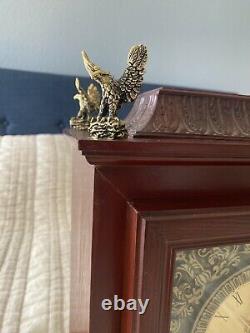 VTG Thomas Pacconi Classic Hand Carved Ornate Gold Eagle Office Clock Safe Box