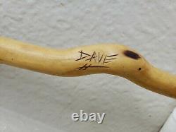 VTG Wooden Walking Stick Handle Handmade Eagle Head Hand Carved Cane