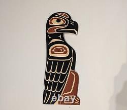 Valencia BIRD Eagle Signed Original Native Hand carved wall art Cree Nation New