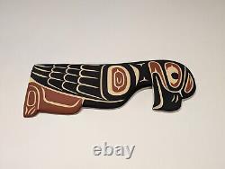 Valencia BIRD Eagle Signed Original Native Hand carved wall art Cree Nation New