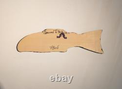 Valencia BIRD Salmon Signed Original Native Hand carved art Cree Nation New