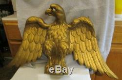 Very Old Antique New England Folk Art Hand Carved Wood American Eagle