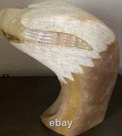 Very Rare, Majestic Stone Carving of an Eagle by JA Grandbois, 1991 New Mexico