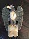 Vintage 1950's Hand Carved Pure Marble 6 Eagle Statue, Made In Italy, 1 Lb 7 Oz