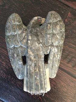 Vintage 1950's Hand Carved Pure Marble 6 Eagle Statue, Made in Italy, 1 lb 7 oz