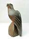 Vintage American Hand Carved Heavy Wood Mid Century Modern Deco Eagle