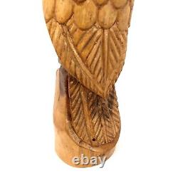 Vintage Bald Eagle Hand Carved Wood Sculpture Statue Figurine American Folk Art