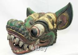 Vintage Balinese Garuda Eagle Mask Hand Carved wood Bali FOLK ART Indonesian