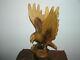 Vintage Black Forest Wooden Figure With A Hand Carved Eagle