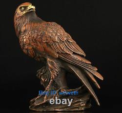 Vintage Collection copper Hand Carved Statue Eagle Box Casting