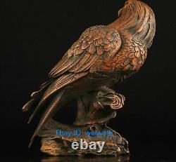 Vintage Collection copper Hand Carved Statue Eagle Box Casting