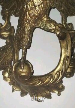 Vintage Eagle Sconce/Shelf Hand-Carved Gold 16.5 Tall x 14 Wide