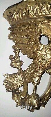 Vintage Eagle Sconce/Shelf Hand-Carved Gold 16.5 Tall x 14 Wide