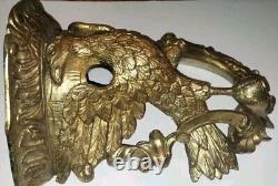 Vintage Eagle Sconce/Shelf Hand-Carved Gold 16.5 Tall x 14 Wide