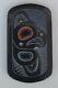 Vintage Haida Eagle Hand-carved Argillite Small Oval Plaque By Denny Dixon 1990