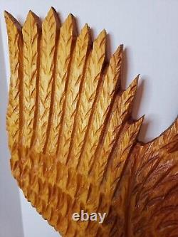 Vintage Hand Carved Eagle Wall Art