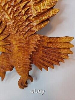 Vintage Hand Carved Eagle Wall Art