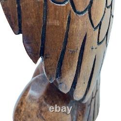 Vintage Hand Carved Ironwood Eagle Figurine Signed Peter Nish 1983 Parrot