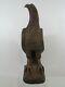 Vintage Hand Carved Wooden Bald Eagle Sculpture Circa 1960's (pg40c)