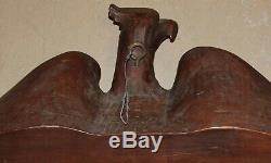 Vintage Hand Carved Wooden Eagle Pediment