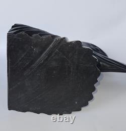 Vintage Hand Carved and Polished Solid Onyx Eagle Head Sculpture 9H x6W× 11.7