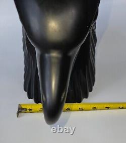 Vintage Hand Carved and Polished Solid Onyx Eagle Head Sculpture 9H x6W× 11.7