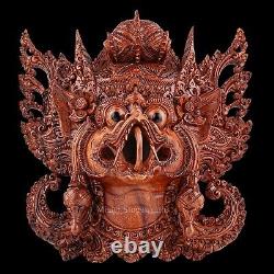 Vintage Hand-carved Mask Garuda Bali Wood Wall Art God Bird Guardian Eagle Rare