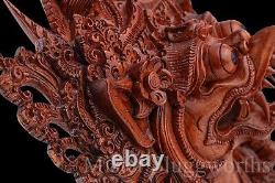 Vintage Hand-carved Mask Garuda Bali Wood Wall Art God Bird Guardian Eagle Rare