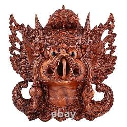 Vintage Hand-carved Mask Garuda Bali Wood Wall Art God Bird Guardian Eagle Rare