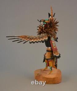 Vintage Hopi Indian Eagle Kachina Beautifully Hand Carved Ron Duwyenie