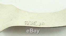 Vintage Signed Hand Carved Sterling Silver N. W. Coast Eagle Motif Necklace 1980