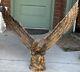 Vintage Witco Tiki Us Eagle Statue Sculpture Hand Carved Wood Folk Art 70s Patri