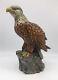 Vintage Wood Bald Eagle Statue Hand Carved And Painted Signed Ardis #0009 11 T