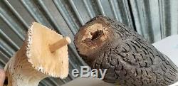 Vintage Wooden Hand Carved Duck Decoy American Bald Eagle