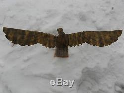 Vintage big Eagle (falcon) USSR Russian Hand Carved Wood Figure