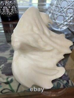 Vtg 1986 Kathy Whitman Elk Woman Alabaster Hand Carved Eagle Spirit Statue