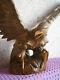 Wow! Vintage Soviet Russian Wood Carved Large Eagle Figure Ussr Hand Made