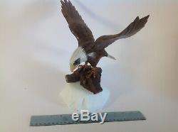 Wooden Eagle Hand Carved And Painted