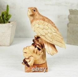 Wooden Eagle Statue, Single, Nature, Wood Carving, Hand Carved Sculpture, Gift