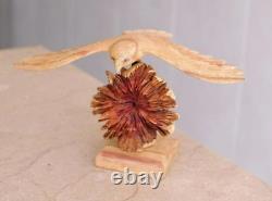 Wooden Flying Eagle Statue, Single, Nature, Wood Carving, Hand Carved, Gift Idea