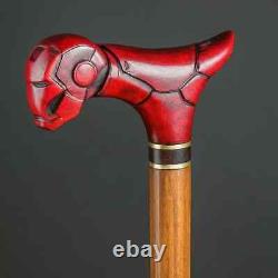 Wooden walking stick hand carved eagle wooden walking cane