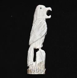 Zuni Fetish Eagle by Garrick Weeka, Hand-carved Antler, 3.375H