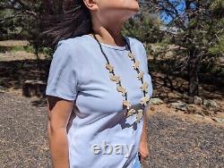 Zuni Fetish Necklace Bald Eagle Native American Jewelry NA Hand Carved Bone